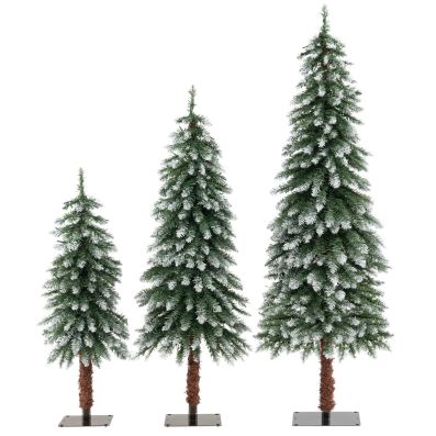 90cm/120cm/150cm Artificial Xmas Tree with PVC Branch Tips & Warm White LED Lights