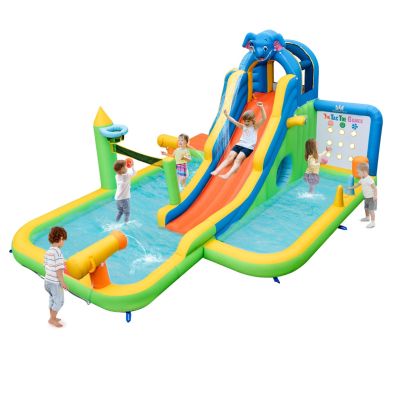 Inflatable Water Slide with Splash Pool & Climbing Wall (without Blower)