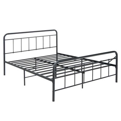 Full/Queen Size Metal Bed Frame with Headboard & Footboard - Costway