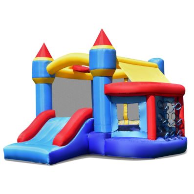 5-in-1 Inflatable Kids Jumping Castle Bouncer with Slide (No Blower)