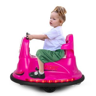 Electric Bumper Car with Built-in Music for Kids-Pink