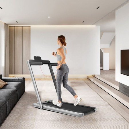 Electric Folding Treadmill with Bluetooth Speaker for Home