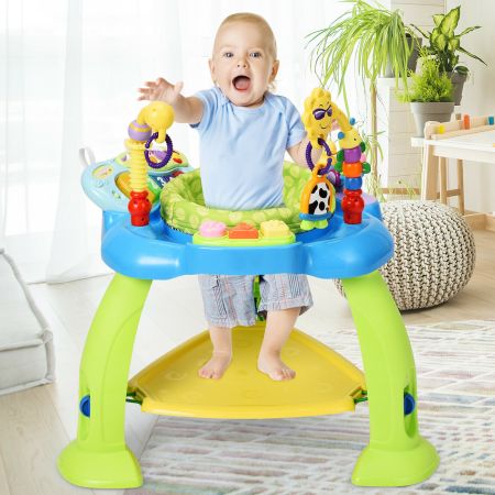 Costway Sit-to-stand Bounce Activity Center with 360 Degrees Rotating Seat for Kids