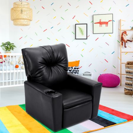 Costway Adjustable Kids Lounge with Armrest and High Backrest