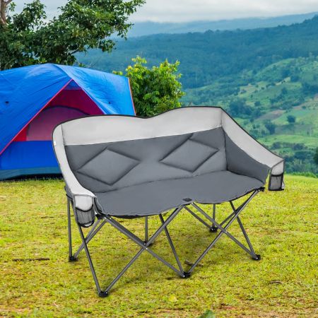 COSTWAY folding loveseat camping chair