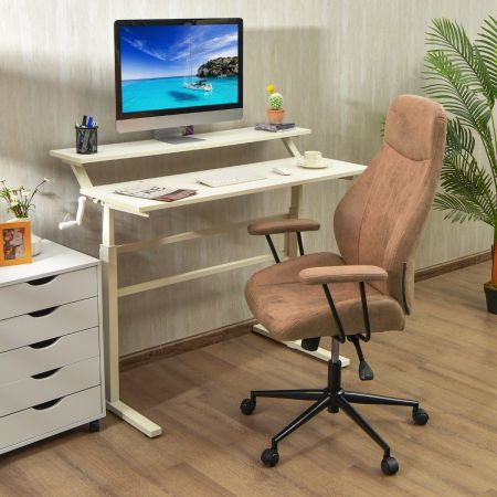 COSTWAY Suede office chair