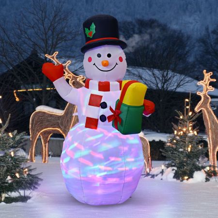 Costway 150CM Inflatable Snowman with LED Lights for Christmas Decoration