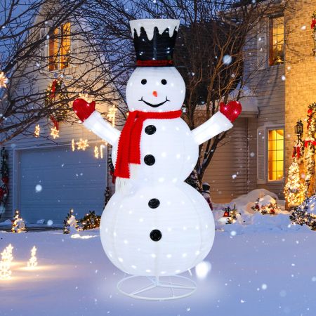 Costway Lighted Christmas Snowman with 200 Lights for Yard