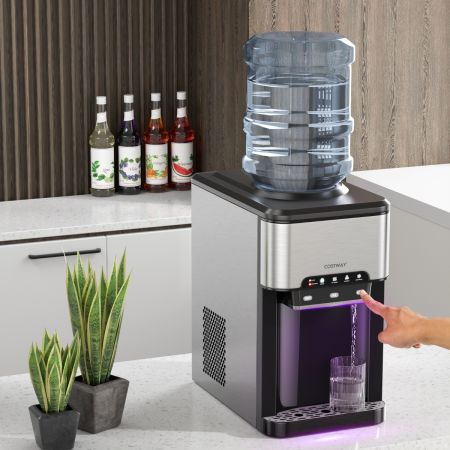 Costway 3-in-1 Water Cooler Dispenser with Built-in Ice Maker