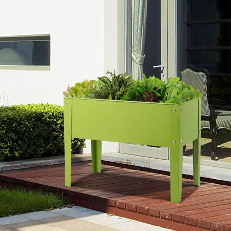 Costway Metal Garden Bed with Ample Planting Space for Outdoors and Indoors