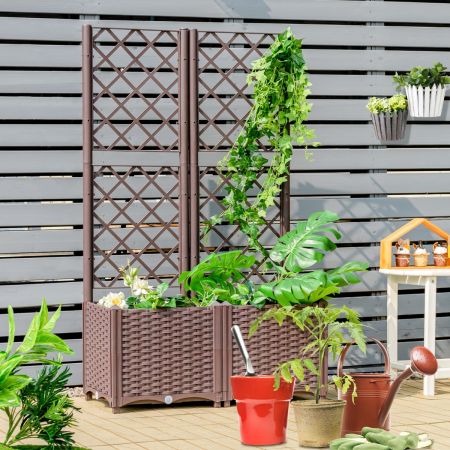 Costway Raised Garden Bed with Self-Watering Device for Garden