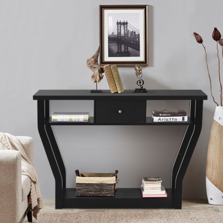 Costway Modern Entryway Table with Storage Drawer for Hallway