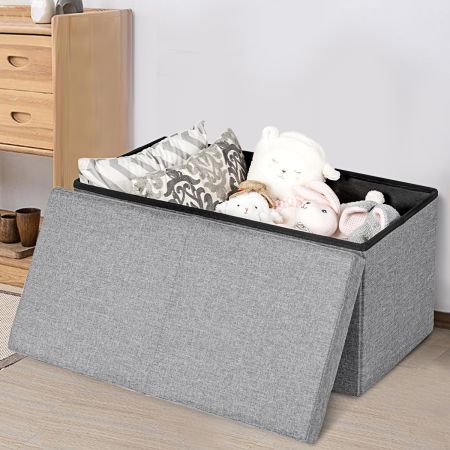 Costway Storage Ottoman with Removable Lid for Bedroom & Entrance