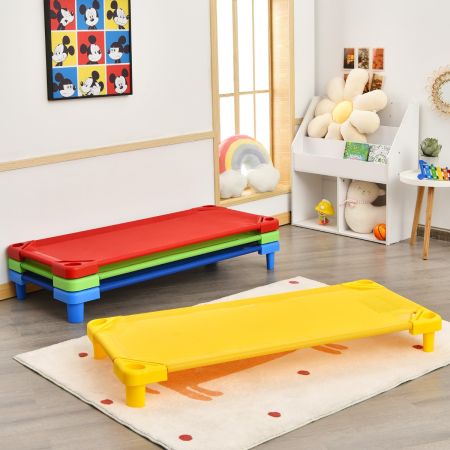 Costway Kids Stackable Daycare Cot with Easy Lift Corners