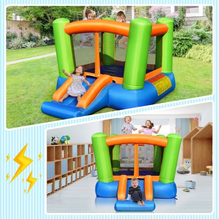 Costway Inflatable Bounce House with Jumping Area & Slide (without Air Blower)