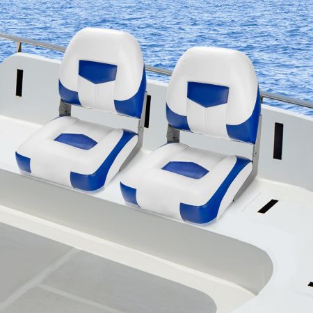 Costway Set of 2 Deluxe Folding Boat Seats for Fishing Boats & Yachts