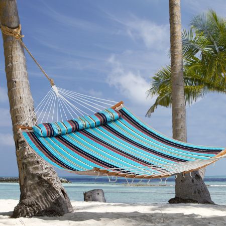 Costway Outdoor Hammock with Detachable Pillow for Patio & Beach