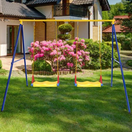 Costway Heavy-Duty Metal Swing Frame with Anti-Slip Footpads (without Swing)