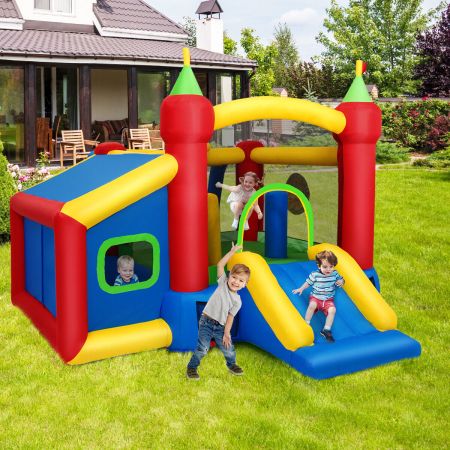 Costway 7-in-1 Kids Bounce House with 100 Ocean Balls no Blower