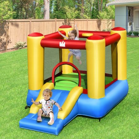 Costway Inflatable Bounce House with Slide for Kids (without Air Blower)