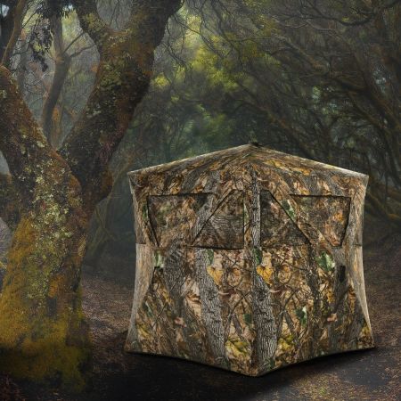 Costway Portable Hunting Blind with Ground Stakes & Tie-downs for Deer and Antelope 