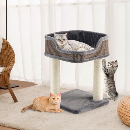 Costway Compact Cat Tree Tower for Scratching, Relaxing & Sleeping
