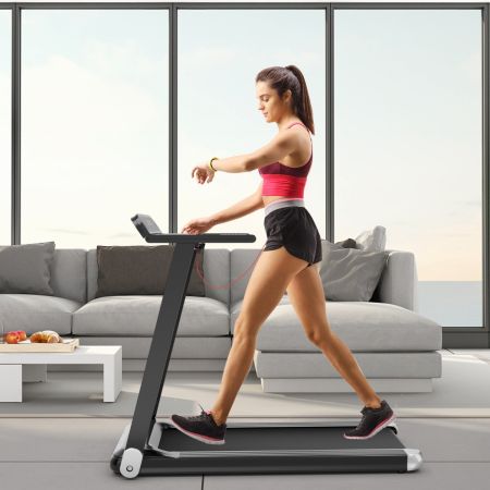 Costway Folding Electric Treadmill with 12 Preset Programs for Home