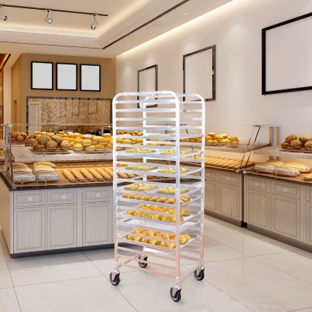 Costway 20 Tier Sheet Pan Rack with Lockable Wheels for Home & Commercial Use