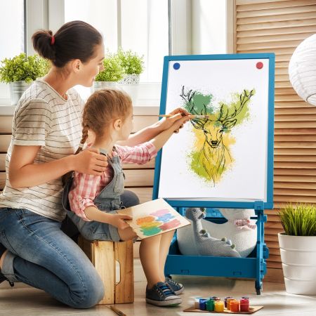 Costway Multifunctional Art Easel with Storage for Kids