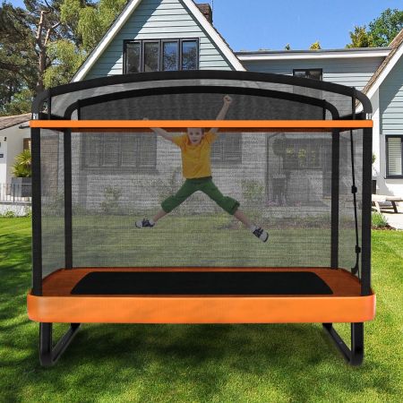 Costway Sturdy Recreational Trampoline with Swing for Kids