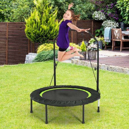 Costway 40 Inch Foldable Trampoline with 2 Resistance Bands