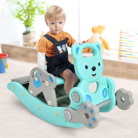 Costway 4-in-1 Rocking Horse and Slide Set for Kids