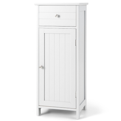 Dropship Bathroom Storage Cabinets; Floor To Ceiling White Linen