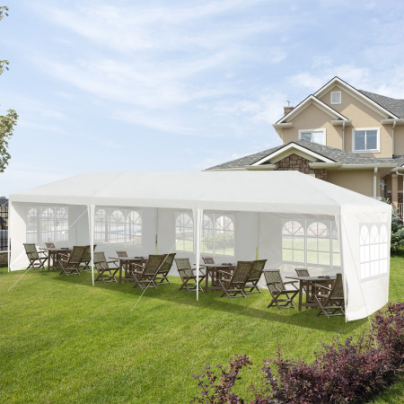 Waterproof Gazebo Tent with Strong Connection Stakes Ropes for Party