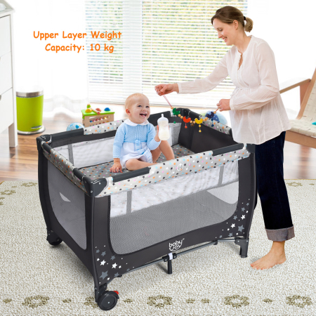 Portable Foldable Baby Bassinet Cot & Play Yard for Infant 