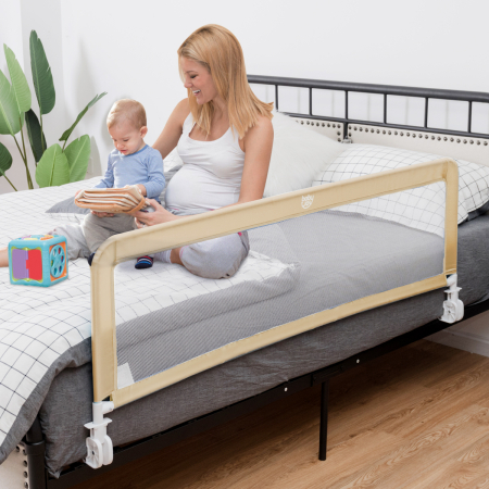 Height Adjustable Bed Rail with Mesh Cloth for Toddlers