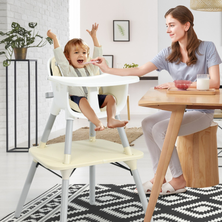 5-in-1 Multifunctional Convertible Baby Highchair with Harness & Removable Tray