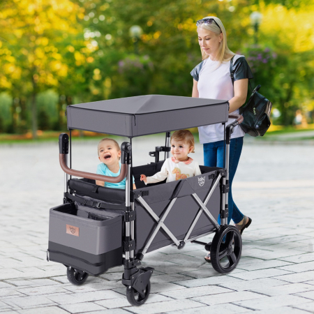 Adjustable Stroller Wagon with Ample Storage for Kids