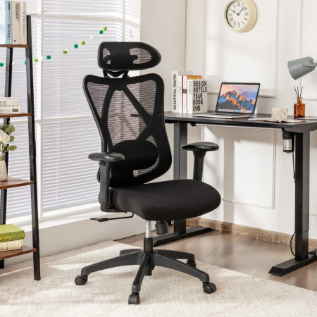 Ergonomic High Back Mesh Office Chair with Adjustable Lumbar Support for Home Office