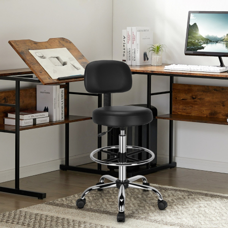 Ergonomic Drafting Chair with Backrest for Office