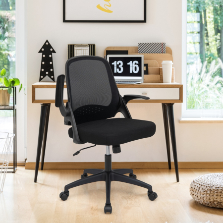 360°Swivel Mesh Office Chair with Flip-up Armrest for Home & Office