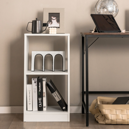 2-tier Bookcase Set with Anti-toppling Device for Bedroom