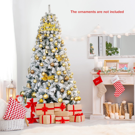 2.3m Snow Flocked Artificial Christmas Tree with 1010 Tips