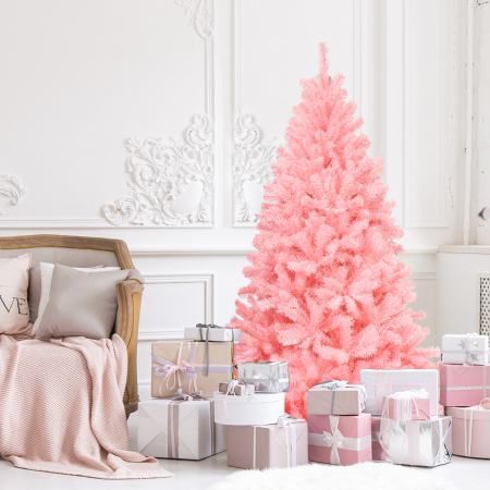COSTWAY Pink Christmas tree
