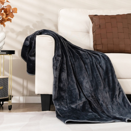 230GSM Electric Heated Blanket Throw with 9 Heat Settings & Remote Control