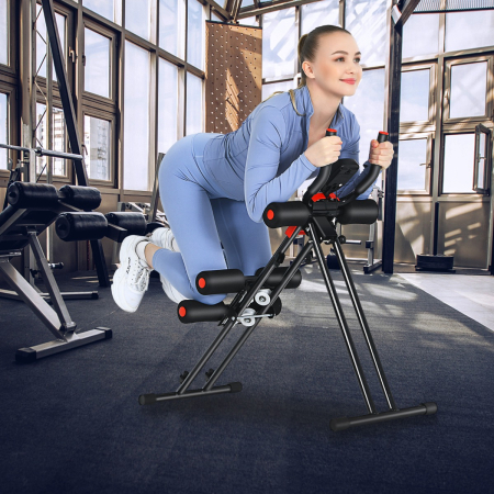 Foldable AB Workout Machine with 3 Adjustable Levels for Home Gym