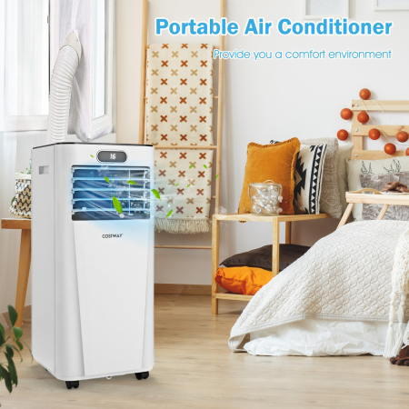 9000 BTU/2600W 3-in-1 Portable Air Conditioner with LED Display