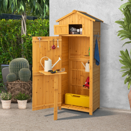 Outdoor Storage Cabinet with Lockable Doors for Garden
