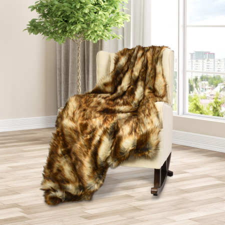 Costway faux fur throw blanket