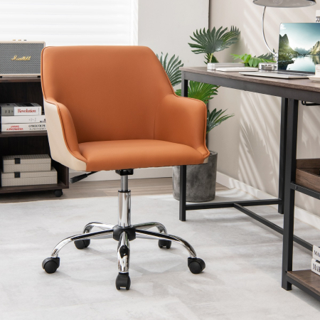 PU Swivel Home Office Chair with Adjustable Height & Ergonomic Design